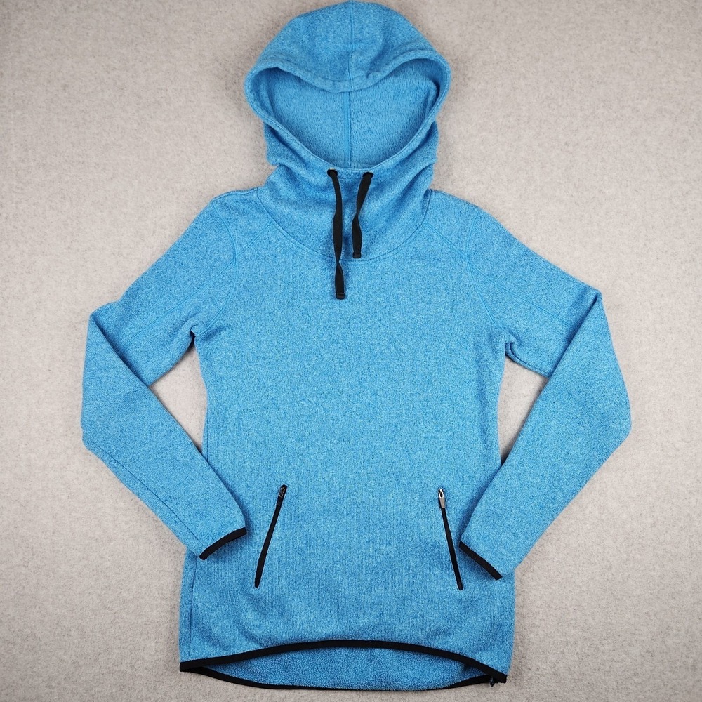 Old Navy Active Fleece Pullover Hoodie Women's S Small Blue 100% Polyester